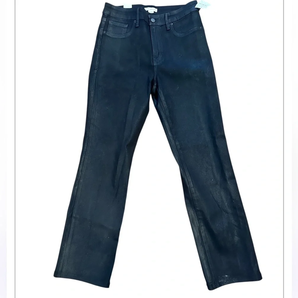 Good American Black Straight Good Legs Jeans Size 8 NWT 27.5”Inseam - Picture 4 of 11